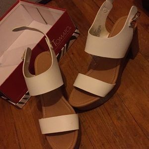 White high heels